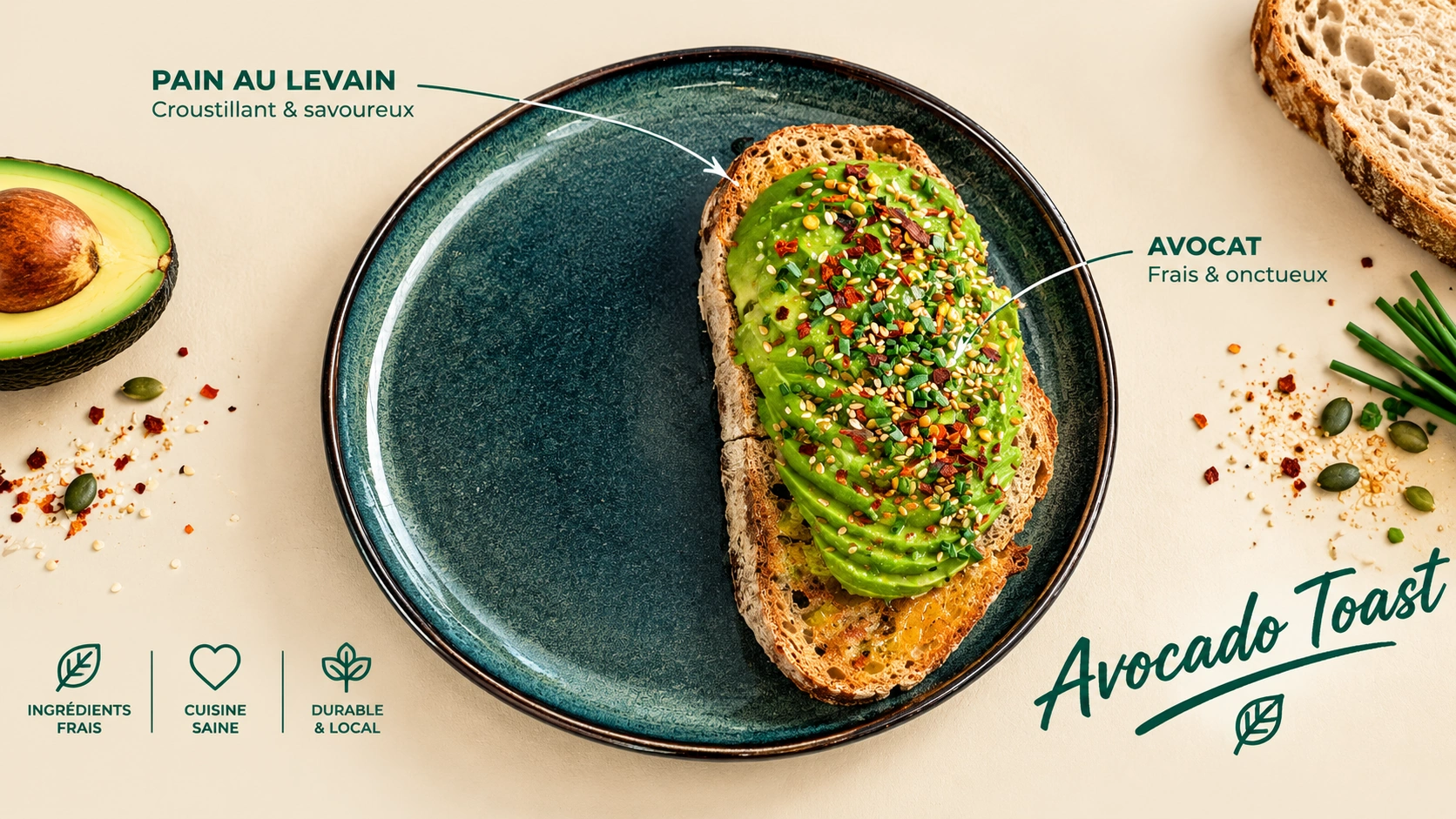 Avocado Toast - Petit-déjeuner chez Granola Geneva